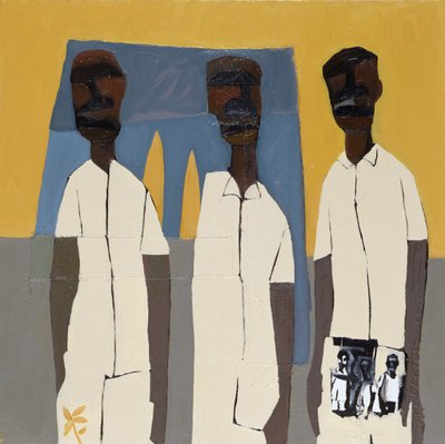 Kilise Çocukları III, 2000 (tuval üzerine karışık teknik) by Francks Deceus