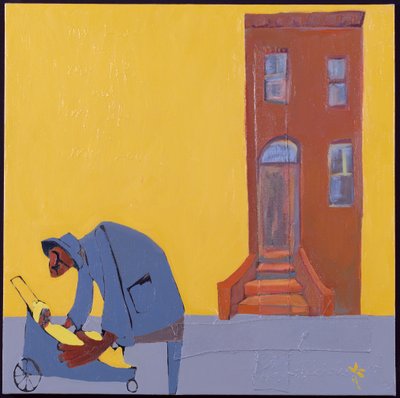 Anne ve Çocuk, 2001 (tuval üzerine karışık teknik) by Francks Deceus