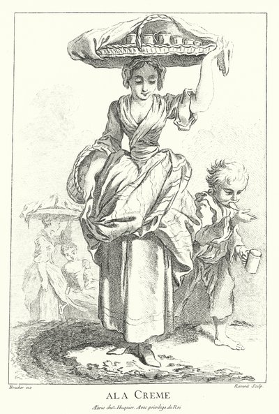 Krem satıcısı (gravür) by Francois (after) Boucher