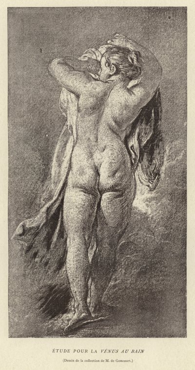 Banyoda Venüs için Çalışma by Francois (after) Boucher
