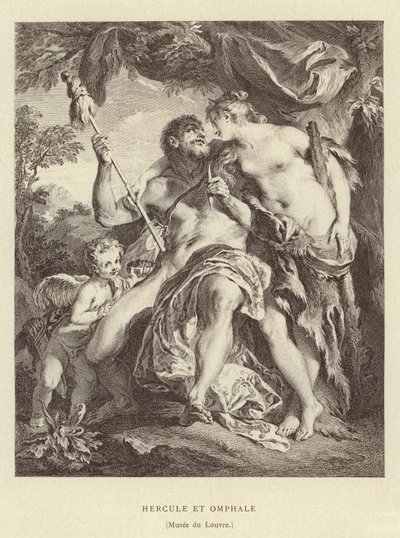 Herkül ve Omphale by Francois (after) Boucher
