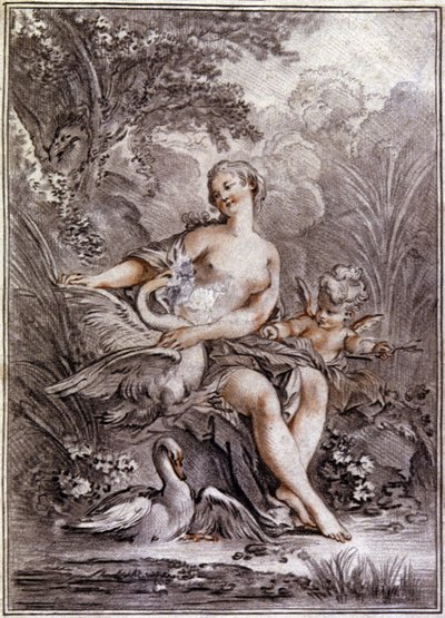 Leda ve Kuğu by Francois (after) Boucher
