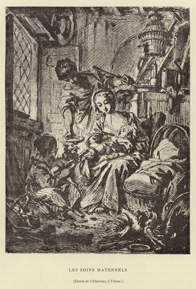 Anne Bakımı by Francois (after) Boucher