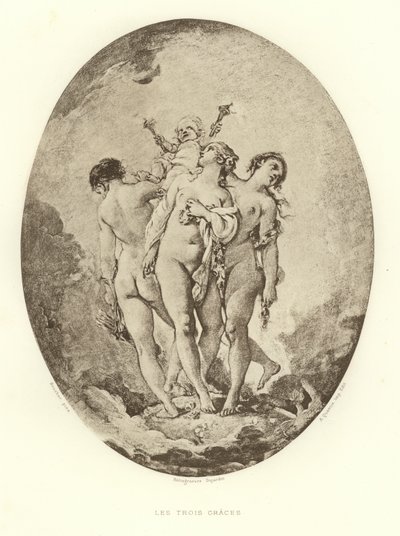 Üç Güzeller (gravür) by Francois (after) Boucher