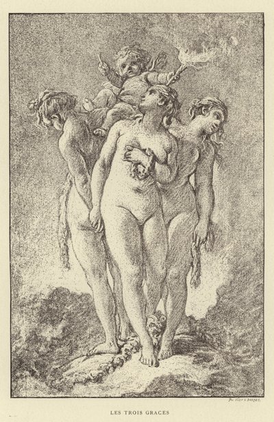 Üç Güzeller (gravür) by Francois (after) Boucher