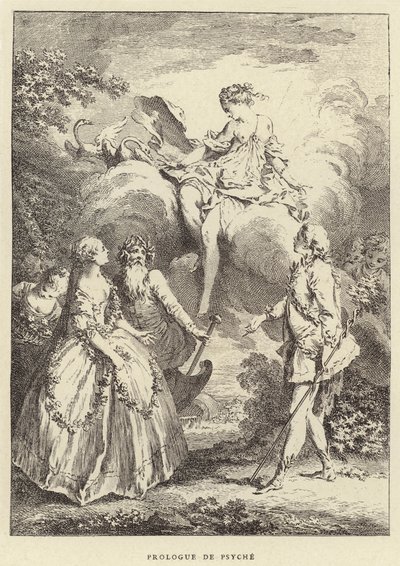 Prologue de Psyche (gravür) by Francois (after) Boucher