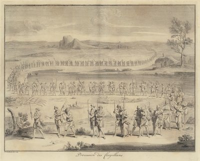 Flagellants alayı (gravür) by Francois (after) Morellon la Cave