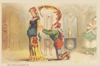 R (bir bayan ve dizlerinin üzerinde bir uşak tarafından gösterilen mektup) by Francois Antoine Appel