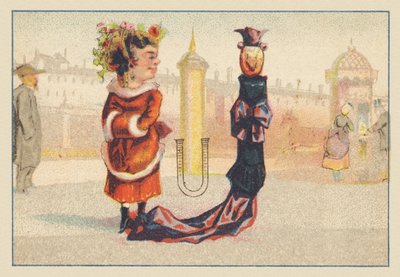 U (kıyafetli iki kadının gösterdiği harf) by Francois Antoine Appel