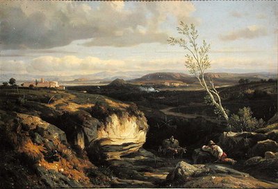 İtalyan Manzarası by Francois Antoine Leon Fleury