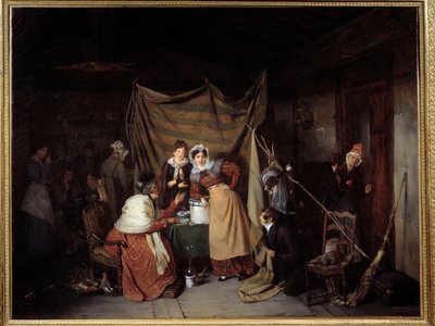Genç Erkeklere İyi Maceralar Diyen Bir Sibylle Resim Francois Auguste Biard (1799-1882) 1827 Lyon, Musee des Beaux Arts by François Auguste Biard