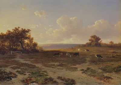 İneklerle Doğa Manzarası, 1852 by Francois Auguste Ortmans