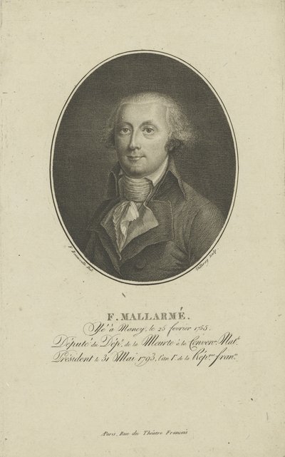 François-René-Augustin Mallarmé 1755-1831, c. 1800. by Francois Bonneville