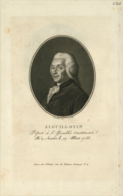 Joseph-Ignace Guillotin'in Portresi 1738-1814, 1796. by Francois Bonneville