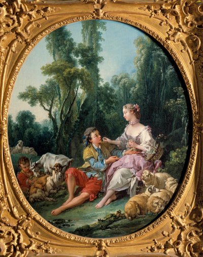 Üzüm mü düşünüyorlar? 1746 (tuval üzerine yağlı boya) by François Boucher