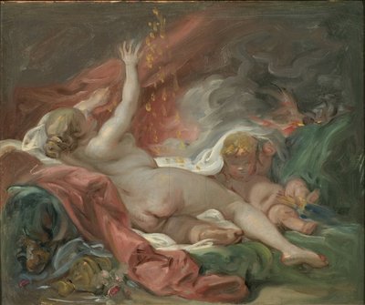 Danae, Boucher tarafından, Francois (1703-1770). Tuval üzerine yağlıboya. Boyut : 29x35 cm. Ulusal Müze Stockholm by François Boucher