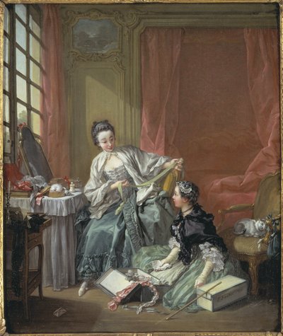 La modiste - The Milliner, Boucher, Francois (1703-1770). Tuval üzerine yağlıboya by François Boucher