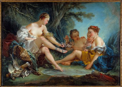 Le retour de la chasse de Diane Boyama Francois Boucher (1703-1770) 1745 Güneş. 0,94x1,31 m Paris. Musee Cognacq Jay - Diane