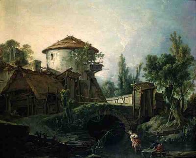 Yel Değirmeni, c.1750 (tuval üzerine yağlı boya) by François Boucher