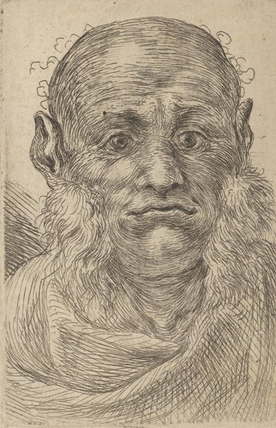 Dalgıç Masques'ten Tufty Favorileri Olan Kel Adam Maskesi, yaklaşık. 1635-45. by Francois Chauveau