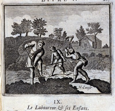Ploureur ve Çocukları. Jean de La Fontaine