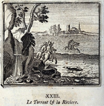 Torrent ve Riviere. Jean de La Fontaine