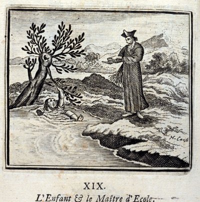 Çocuk ve okul müdürü. Jean de La Fontaine