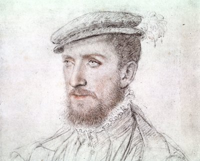 Gaspard de Coligny (1519-1572) (çizim) by François Clouet