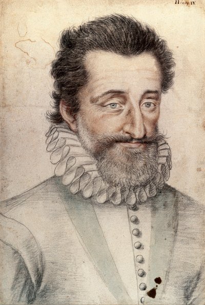 Fransa Kralı IV. Henry'nin Portresi (1553-1610) by François Clouet
