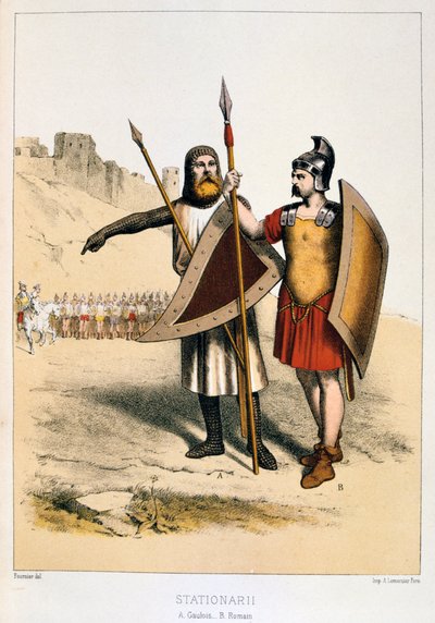Stationarii, bir Galyalı ve bir Romalı, c1887 by Francois Cudet