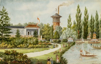 Paris Dışında Bir Eğlence Parkı, 1846 by Francois Debret