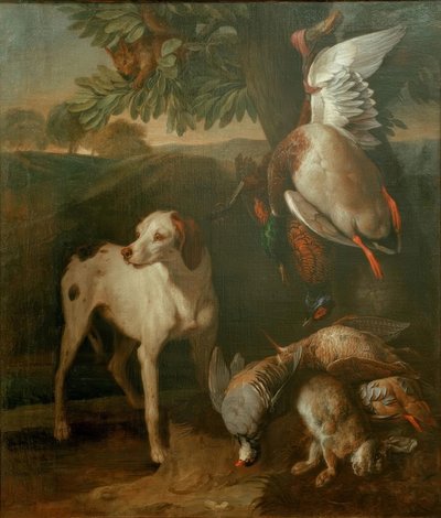 Köpek ve oyun by Francois Desportes