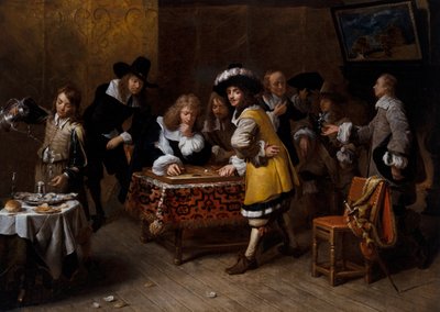 Tavla Oyuncularıyla Zarif Şirket ("La Partie De Tric-Trac") by Francois Duchatel