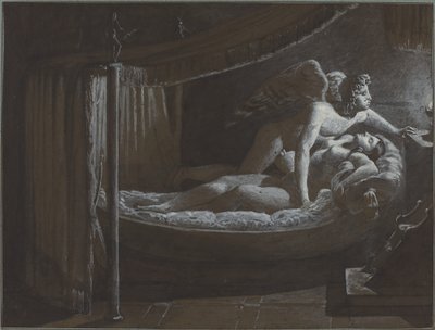 Lambayı Söndüren Ruhlu Aşk Tanrısı by Francois Edouard Picot