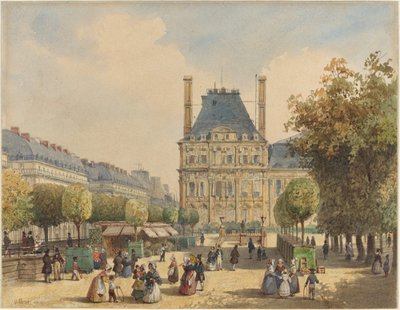 Rue de Rivoli ve Pavillon Marsan by Francois Etienne Villeret