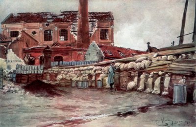 Fabrika Barikatı, Soissons, Fransa, 20 Mayıs 1915, 1926. by Francois Flameng