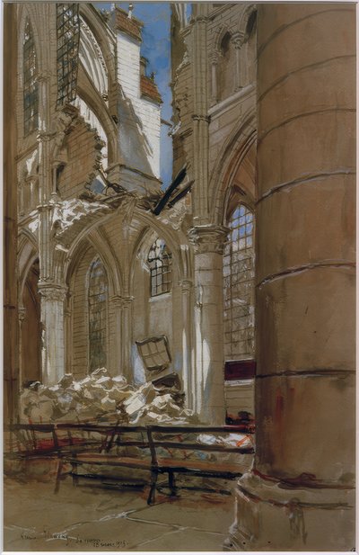 Soissons, 18 Mayıs 1915 by Francois Flameng