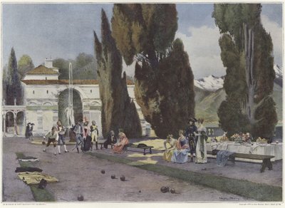 İtalyan kampanyası sırasında boules oynayan askerler by Francois Flameng