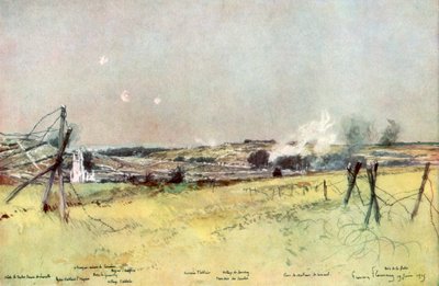 Ablain ve Souchez Kilisesi, Artois, Fransa, 19 Haziran 1915, 1926. by Francois Flameng