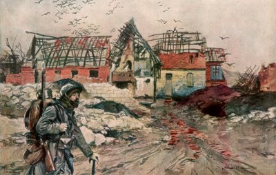 Ablain-Saint-Nazaire Harabeleri, Artois, Fransa, 18 Aralık 1915, 1926. by Francois Flameng