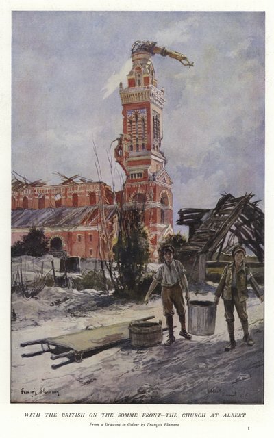 With the British on the Somme front  by Francois Flameng