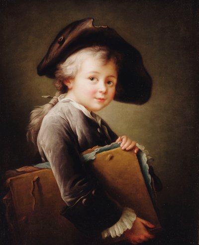 Portföy tutan genç bir çocuk, 1760 by Francois Hubert Drouais