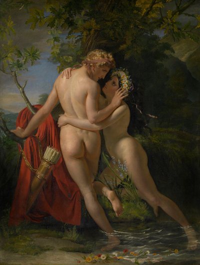 Su Perisi Salmacis ve Hermafrodit by Francois Joseph Navez