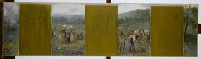 Nogent-sur-Marne belediye binası için eskiz: Kırsal sahneler by Francois Lafon