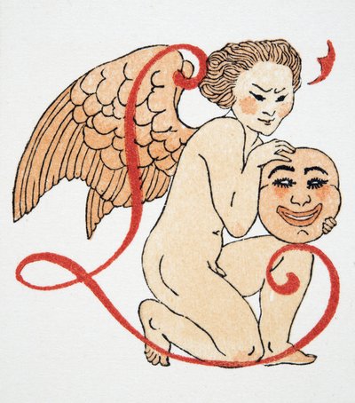 Aşk tanrısı, bar. 1922 (kalıp baskısı) by Francois Louis Schmied