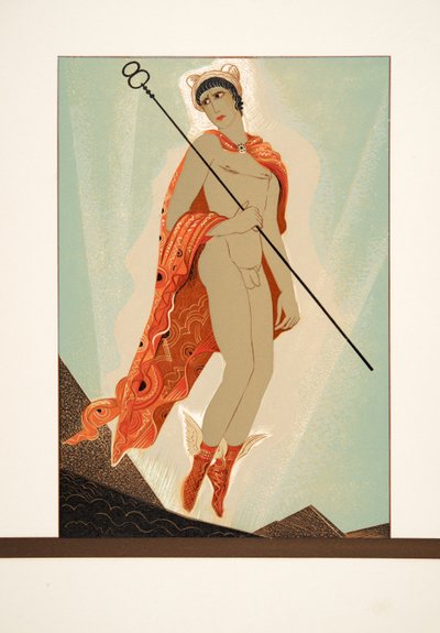 Hermes, Prométhée Enchaîné by Aeschylus, pub. 1941 (kalıp baskısı) by Francois Louis Schmied