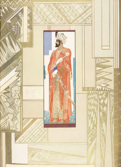Modern tasarım surround ile türbanlı adam by Francois Louis Schmied