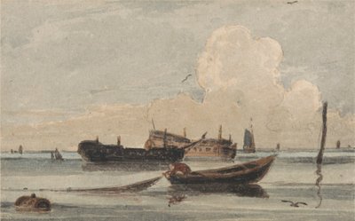 Sakin Denizde Tekneler by Francois Louis Thomas Francia
