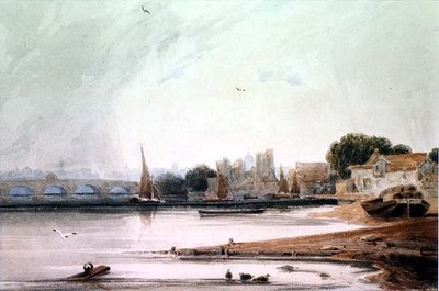 Lambeth Sarayı ve Westminster Köprüsü by Francois Louis Thomas Francia