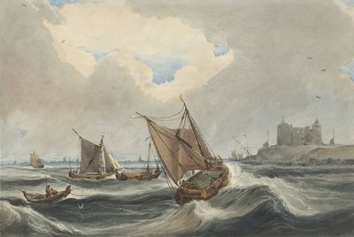 Vlissingen limanının önündeki gemiler by Francois Louis Thomas Francia